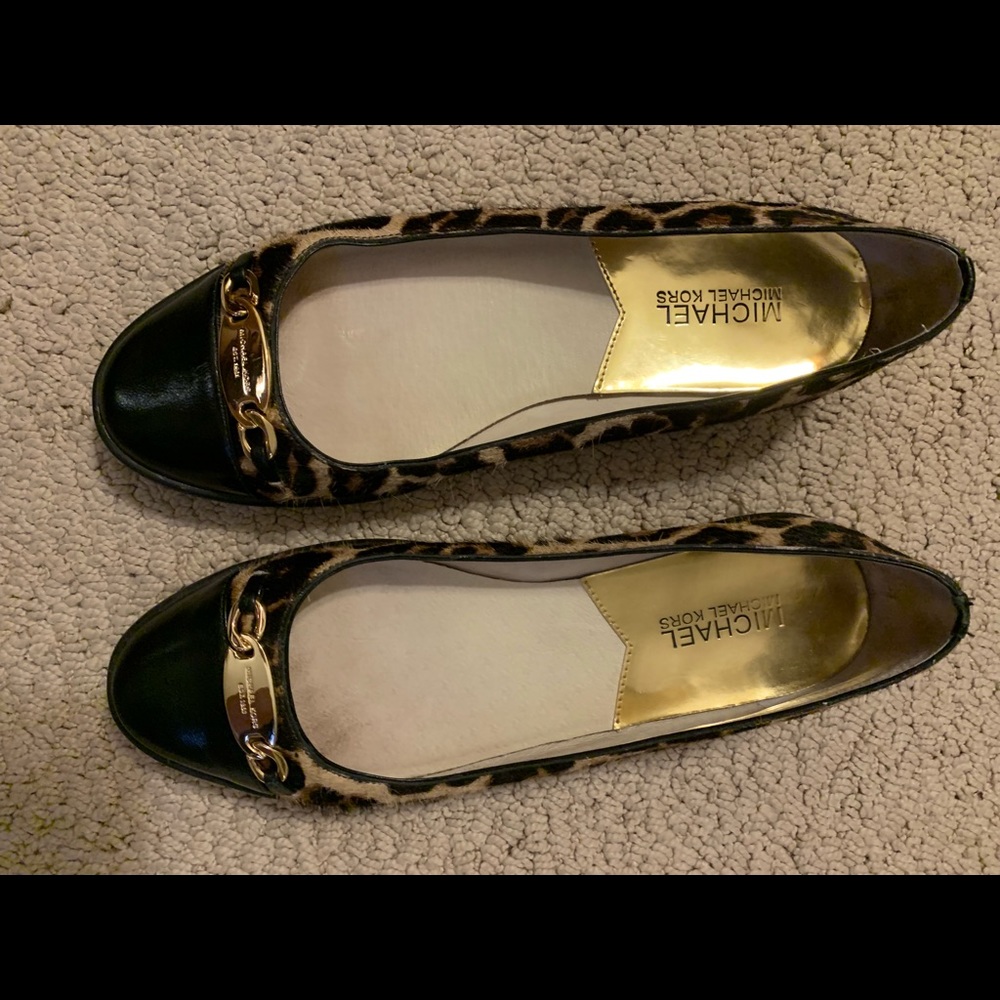 Michael Kors animal print flats